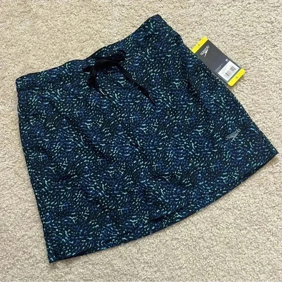 Speedo Woven Skort Blue Skirt Women’s Size Small 4-6 UPF 50+ NWT 17” Outseam - Picture 1 of 14